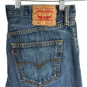 Levi's 501XX Haiti Men 34x30 Denim Dark Wash Cotton Button Fly 5 Pocket Jeans